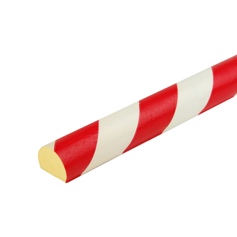 Varovný a ochranný profil 1, bílá / červená, 4 cm × 3 cm × 100 cm